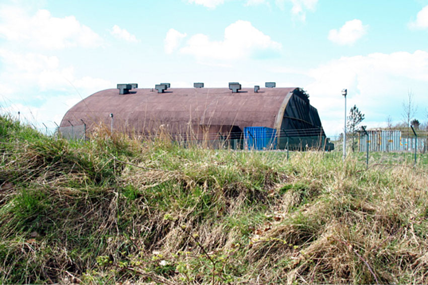 Hangar at RAF Alconbury These are clustered around the perimeter of the now disused airfield